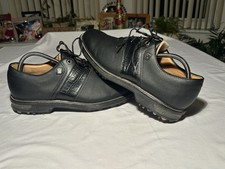 Footjoy Dryjoys Men  s Premier Series Leather Black W/Crock Print 10m MINT