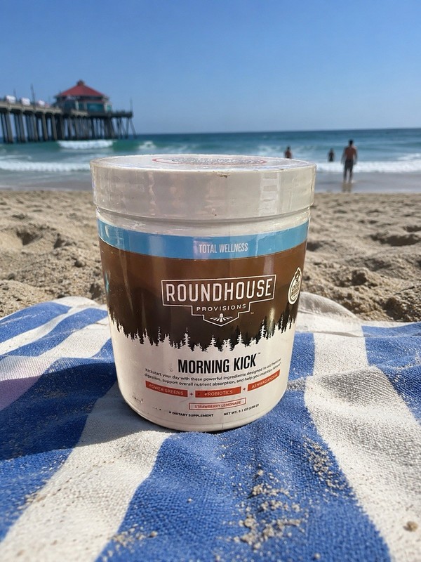 ROUNDHOUSE MORNING KICK-DIGESTIVE POWDER-STRAWBERRY LEMONADE, 9.1oz Chuck Norris