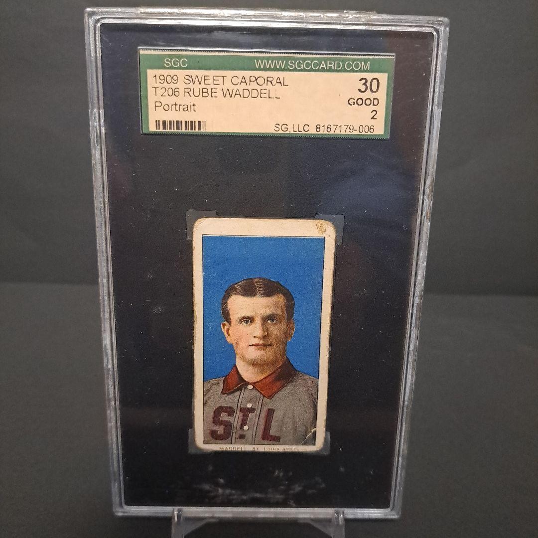 Rube Waddell T206 Baseball Card 1909 Sweet Caporal SGC GOOD 2 Hall of Fame