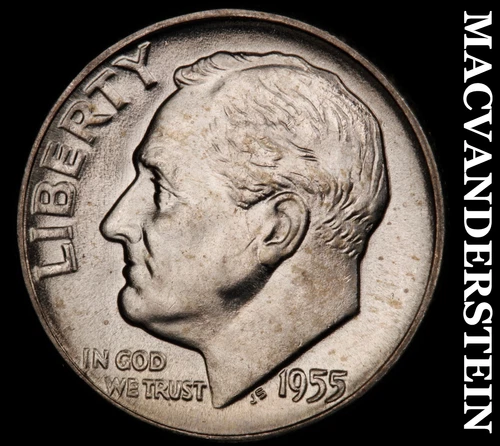 1955 Roosevelt Dime- Silver Choice Gem Brilliant Uncirculated Luster #i8583