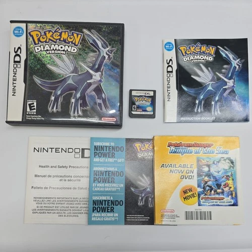 Pokémon: Diamond Nintendo DS 2007 Complete in Box (CIB) AUTHENTIC W/ POSTER