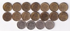 Serbia 1 Dinar 18 coins 2000-2023 all different & listed #13