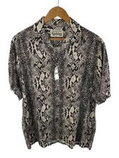 WACKO MARIA Aloha Shirt M Animal Python Pattern Open Collar Shirt