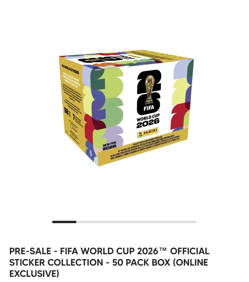 2026 Panini FIFA World Cup Sticker Box GOLD EXCLUSIVE STICKERS 
