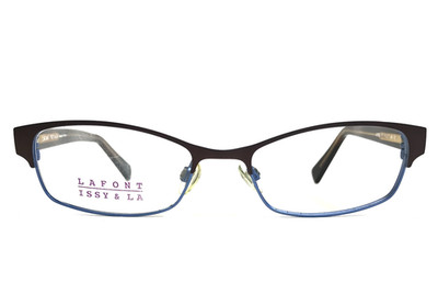 Lafont Issy & La Eyeglasses Frames LOVELY 572 Brown Blue Cat Eye 50-17-140