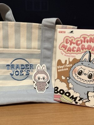 The Monsters Exciting Macaron (Sesame) & Trader Joe s Mini Canvas Tote