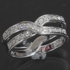 Anello DAMIANI Abbraccio Diamanti US 5 Oro Bianco 18K 3,4g Appena Lucido 6469A