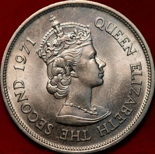 Uncirculated 1971 Mauritius 10 Rupees Foreign Coin