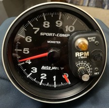 AutoMeter SPORT-COMP MONSTER Pedestal Mount 5 inch Tachometer