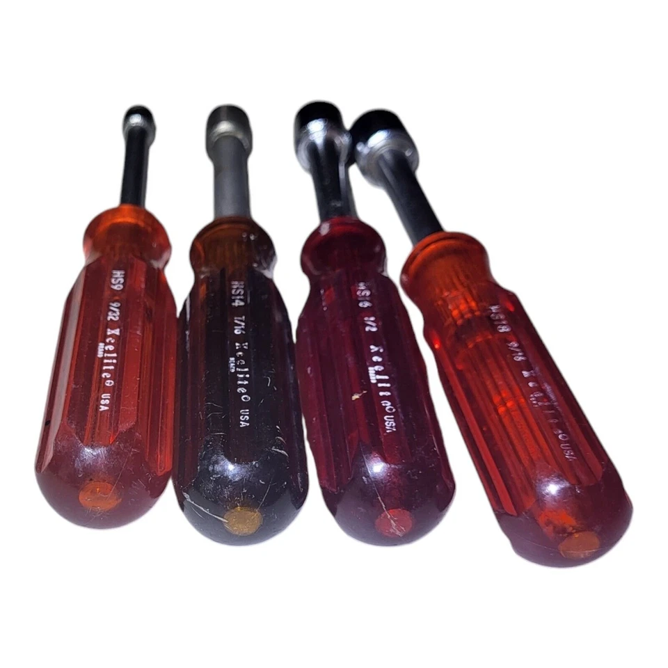 XCELITE HS18, HS16, HS14, HS Hollow Shaft Nutdriver 9/16, 1/2, 7/16, 9/32 USA - Image 3 of 4