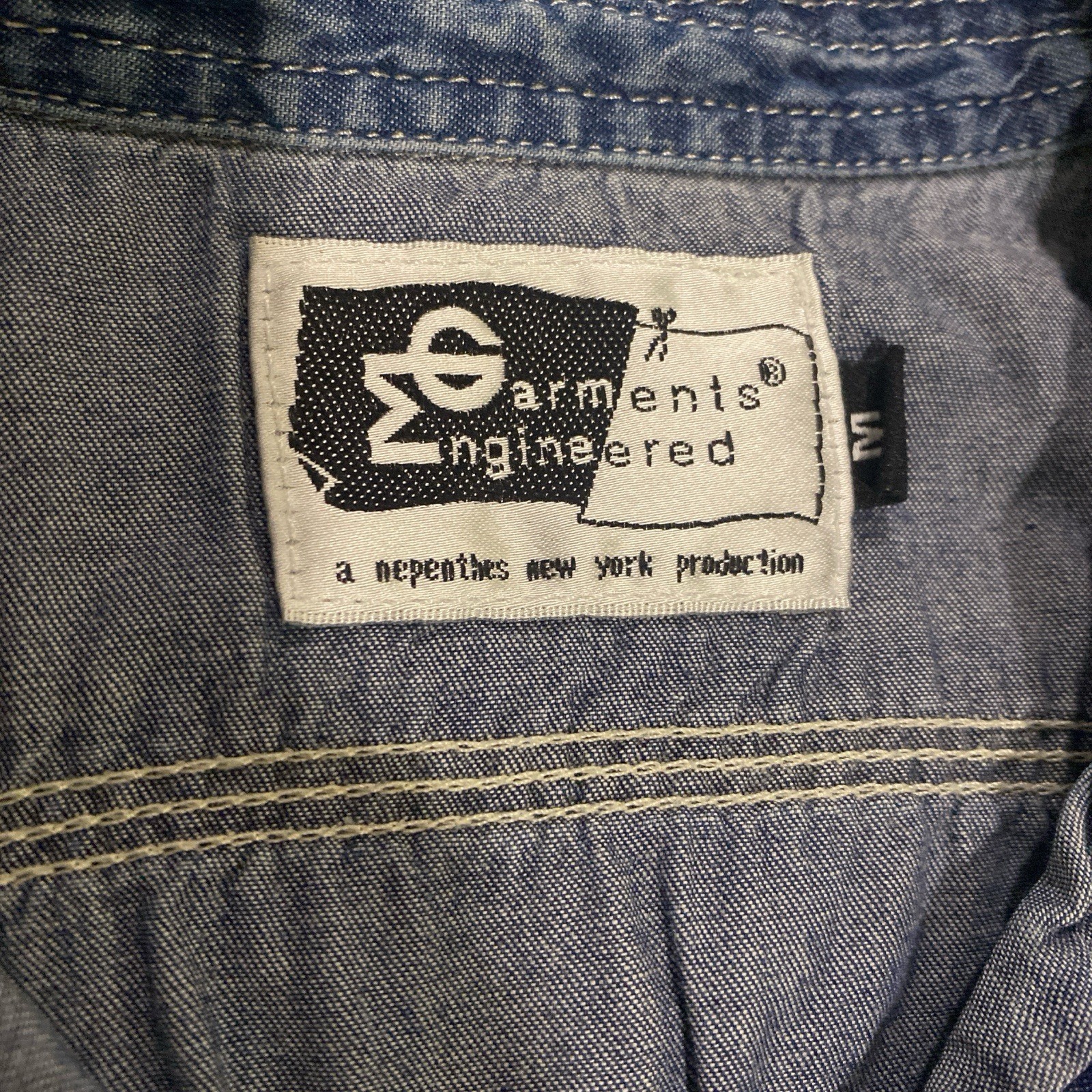 Engineered Garments Chambray Western Work Shirt S… - image 2