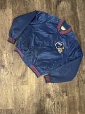 VTG Rare New York Giants 80s Chalk Line Satin Bomber Jacket Size XL Tall EUC