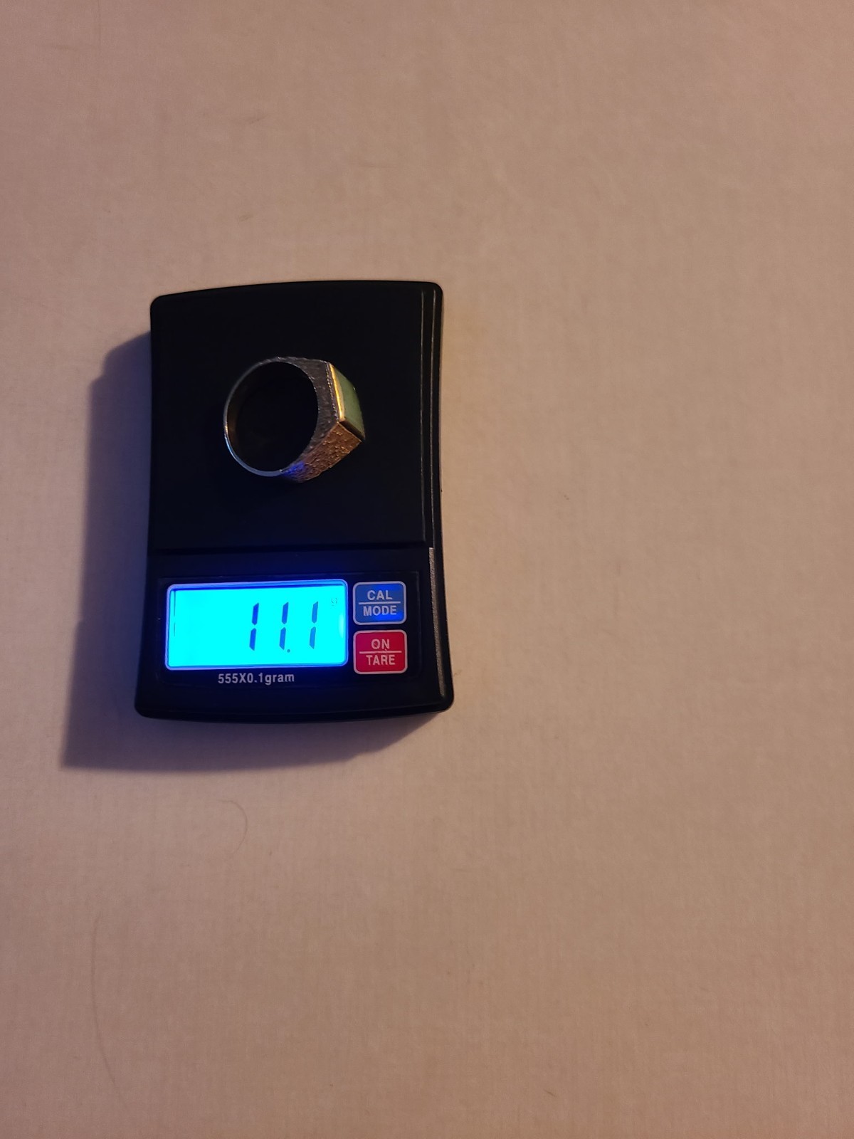 Solid 18 karat gold Jade ring square emerald cut … - image 7