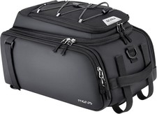 Bike Rack Bag with Rain Cover 15L Waterproof Bike Ebike Rear Bags Bicycle Trunk
