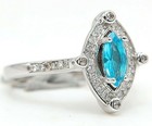 1CT  Aquamarine 925 Solid Sterling Silver Ring Sz 6 N3-4 — photo 2
