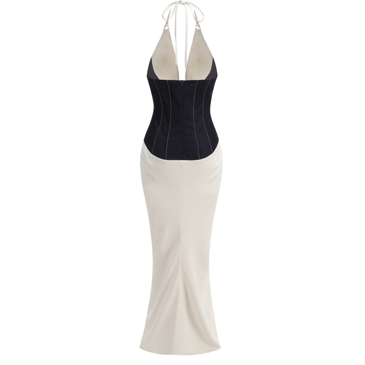 schiaparelli denim corset dress SCHIAPARELLI Halter Corset Denim dress by Schiaparelli