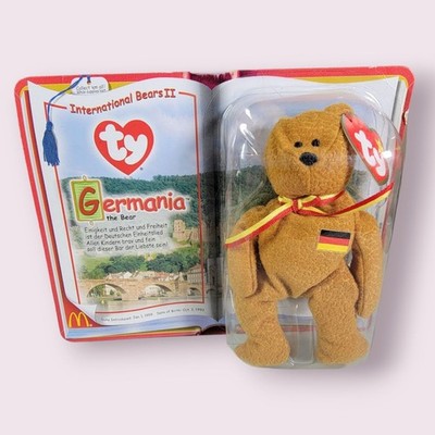 Germania the Bear McDonalds TY International Bears II Beanie Baby 1990 Rare Coll