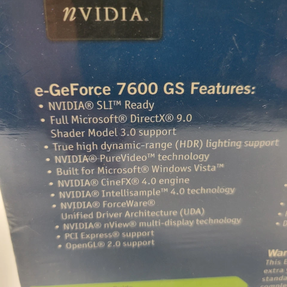 EVGA NVIDIA GeForce 7600 GS (512-P2-N548-TX) 512MB DDR2 PCI-E Graphics Card 2006 - Image 4 of 4