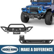 Hooke Road Steel Tube Front Bumper Or Rear Bumper For 97-06 Wrangler Jeep Tj Hooke Road Steel Tube Front Bumper Or Rear Bumper For 97-06 Wrangler Jeep Tj