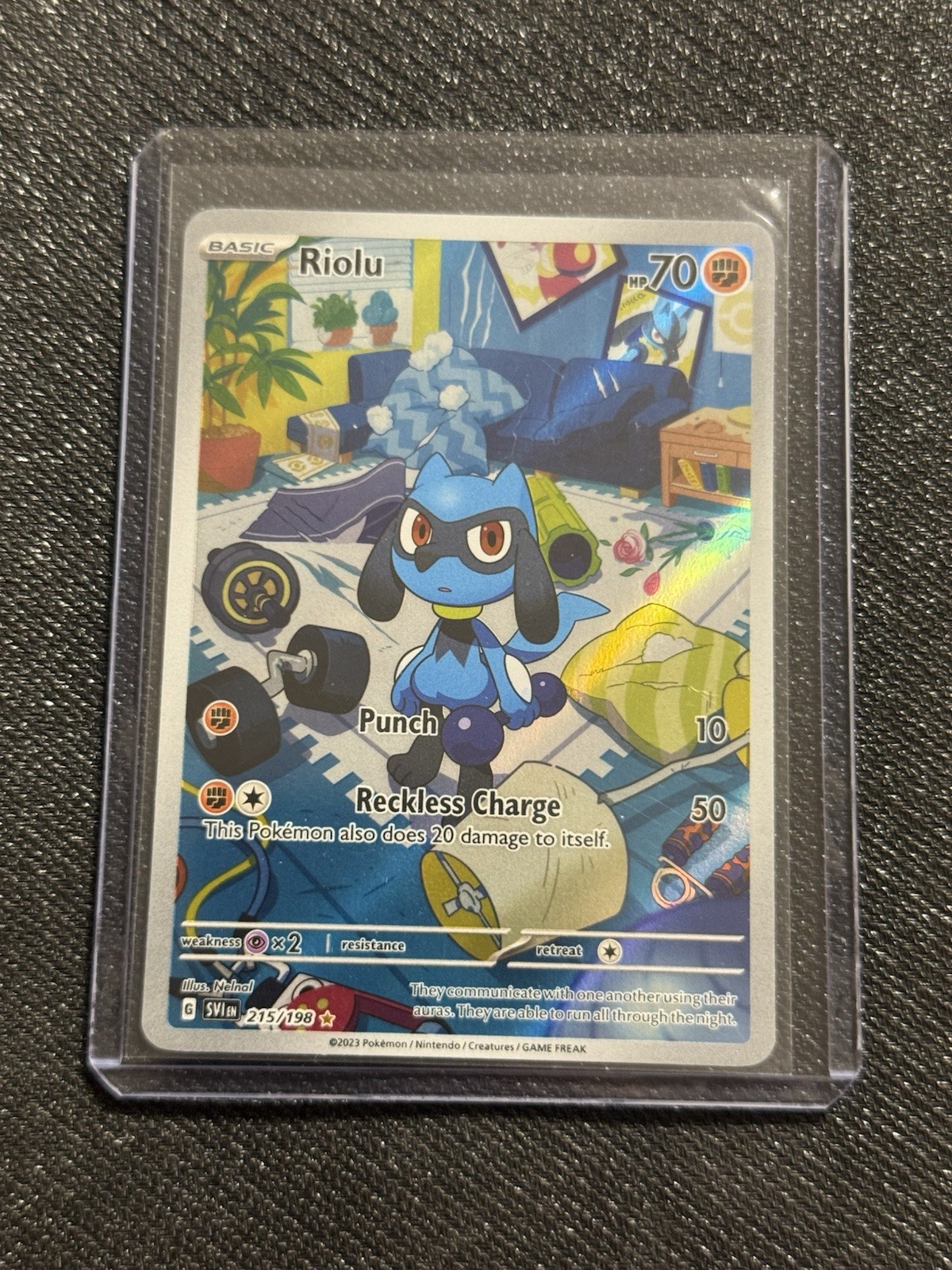 Pokemon Riolu Scarlet & Violet Base Set #215/198 IR