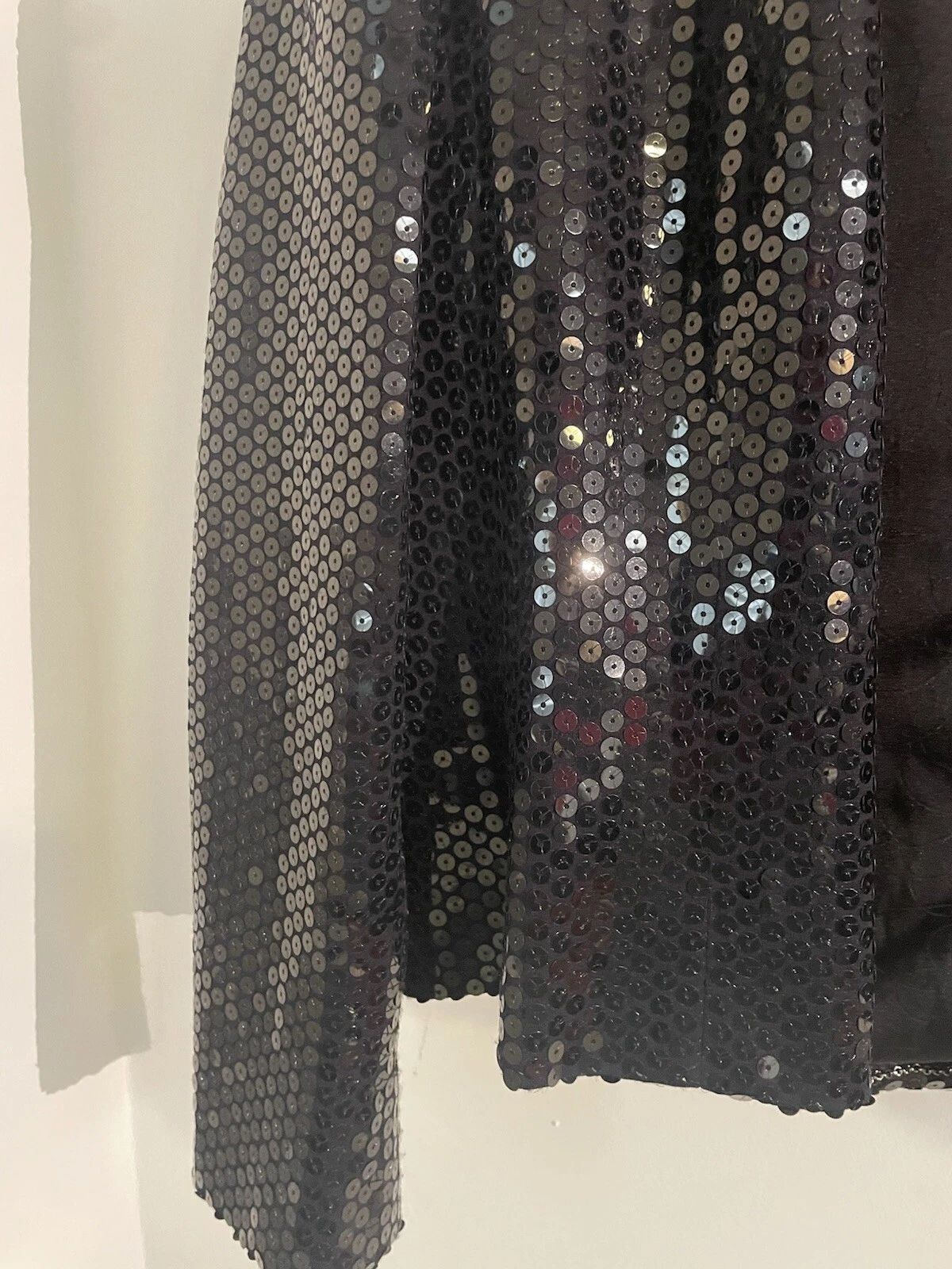 Giacca CHANEL 03C nera con paillettes e glitter taglia 42 Karl Lagerfeld