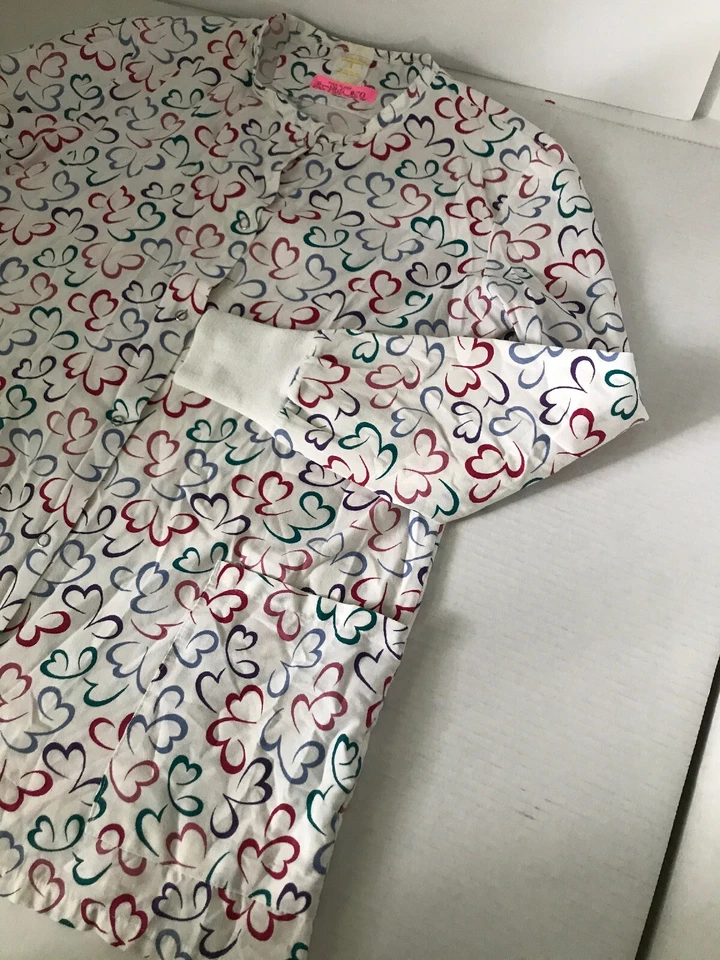 Blusa Médica Mujer Manga Larga Corazones S/M Excelente Foto 4 de 4