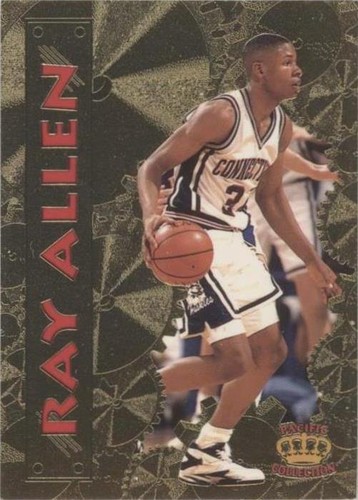 1996-97 NBA Hoops Rookie Gold Foil Ray Allen #2/30 Bucks HOF Sharp