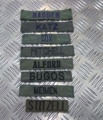 Vintage Brust / Brustgerät ID Patch verschiedene Namen