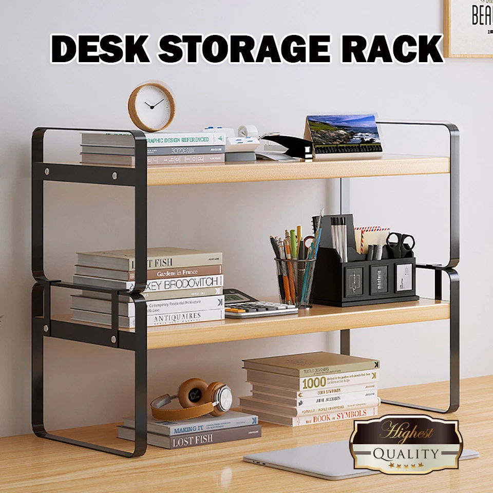 File Organizer Table Office Desktop Storage Rack Shelf Desk Bookshelf Office AU