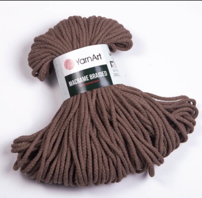 Garn Art. Makramee geflochtene Stricken/Häkeln weiche Kordel - 5 mm 67 m 250 g Farbton 791