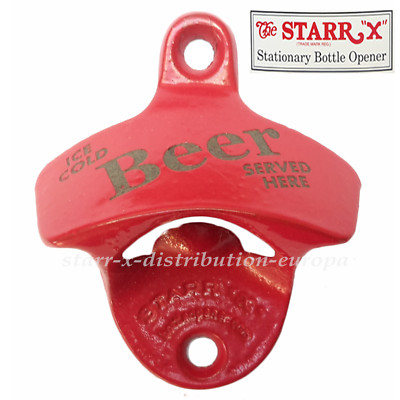 Made in Germany & USA Wandflaschenöffner orig. STARR X Ice Cold Beer Served Here