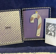 Vintage LUNA 40006 Candy Cane Ornament Handcrafted Using Recycled Aluminum