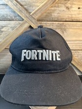 2022 FORTNITE BLACK YOUTH BASEBALL HAT CAP ADJUSTABLE SILVER EMBROIDERED LETTERS