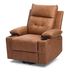 Power Lift Chair for Elderly ,Recliner Chair with Heating and Massage, Leather