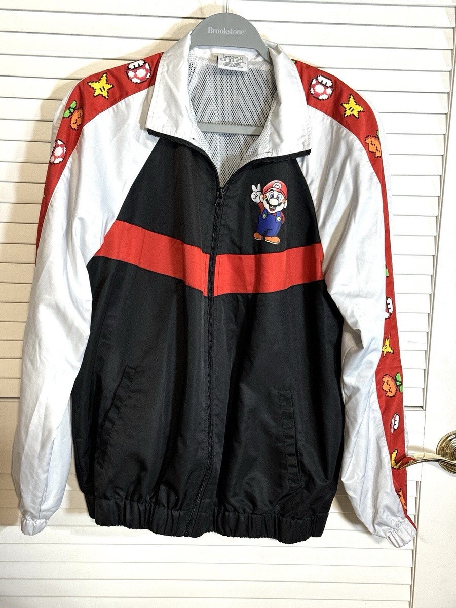 NINTENDO SUPER MARIO Youth Size M Windbreaker Jacket Unisex