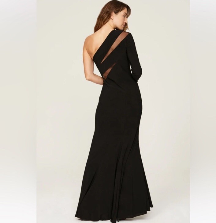 Size 0 NWOT Mac Duggal 11311 Jersey One Shoulder Illusion Cut Out