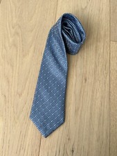 Van Heusen Blue Silk geometric tie 58 x 3.75 Necktie