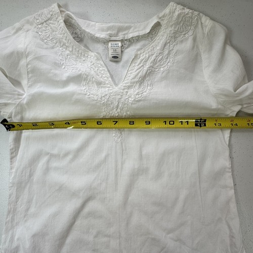 LOT of 2 Girls Swim Cover Up Shirt Size 8 White stripes - Picture 11 of 14