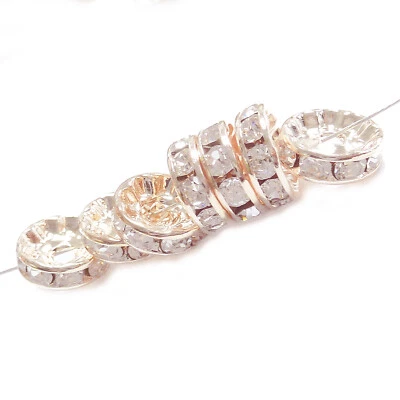 Strassrondelle 10x3,4 mm zart rose gold 30 Perlen Spacer nenad-design AN097 - Bild 1 von 4