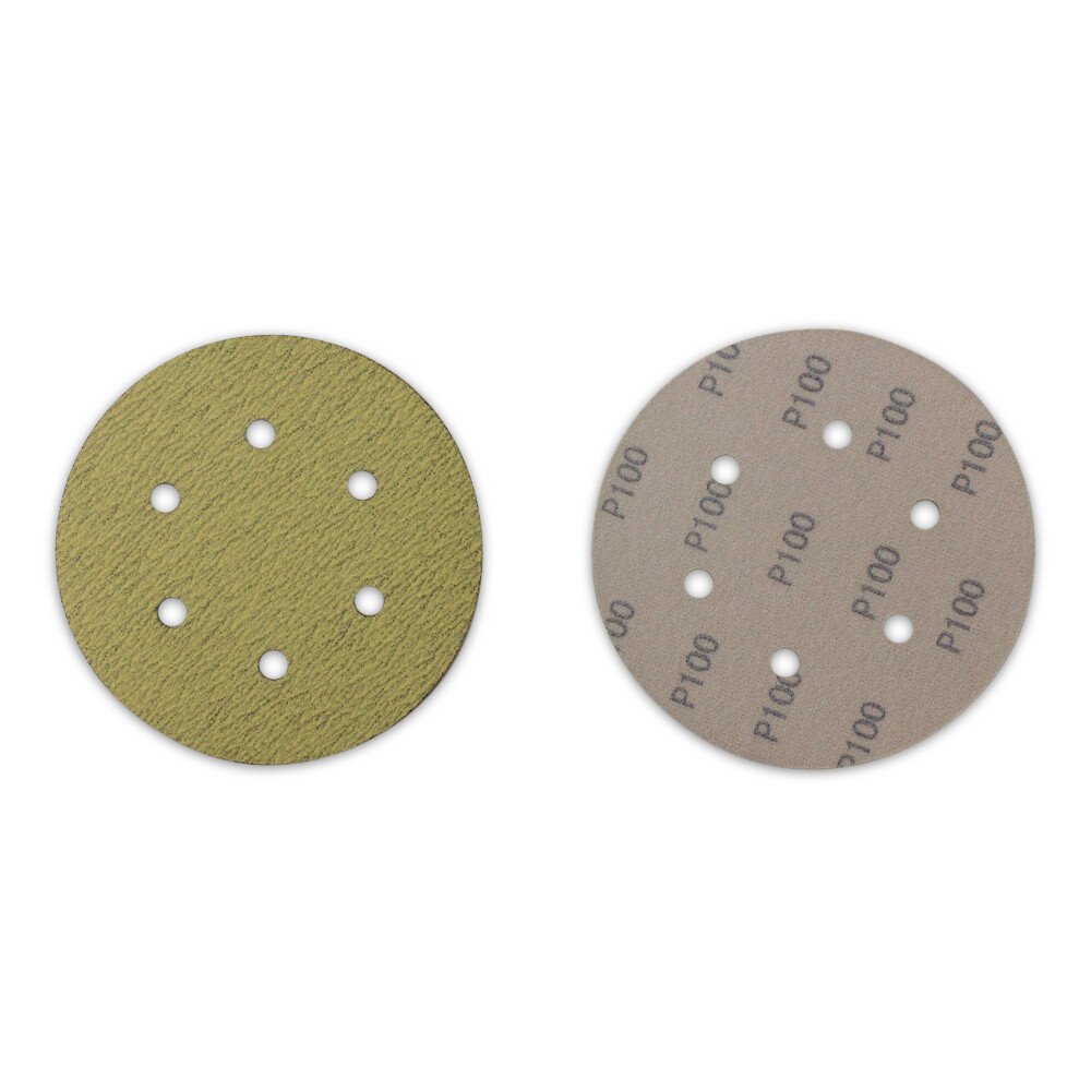 BHA 100-Pack 6 Inch 600 Grit Hook & Loop Sanding Discs - 6 Hole, Aluminum Oxide