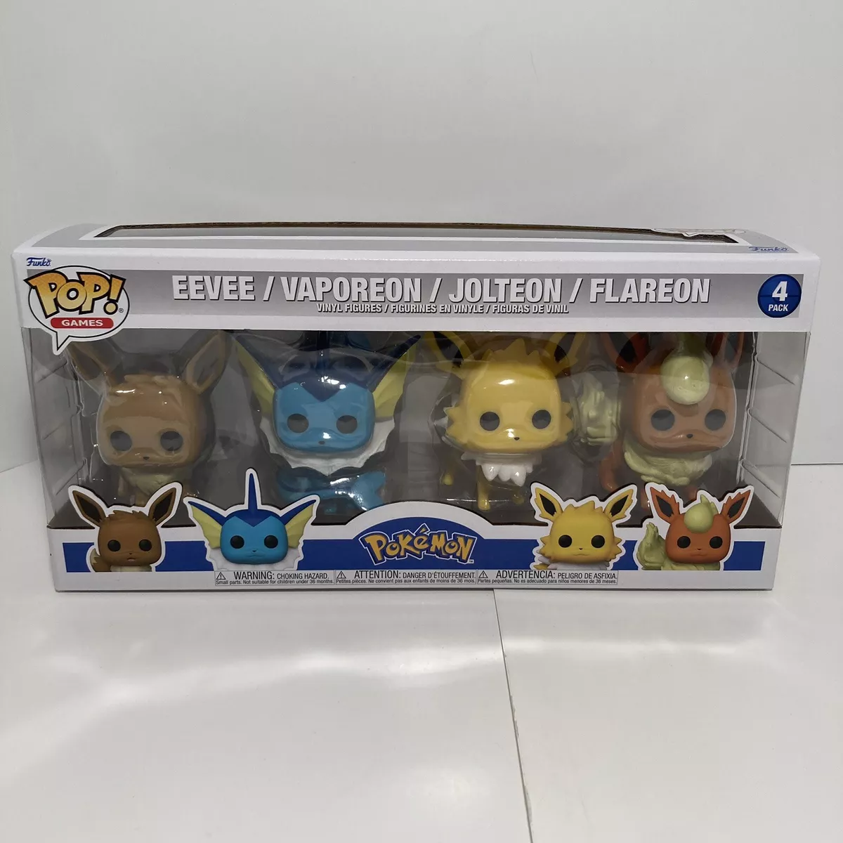 Funko Pop! Games Pokemon Eevee, Vaporeon, Jolteon and Flareon 4