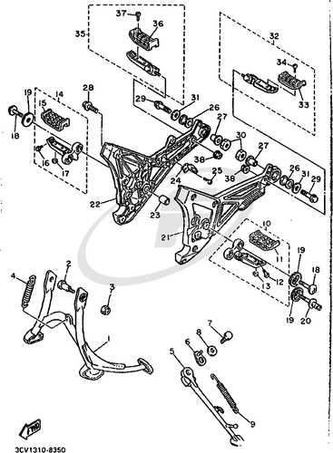 RZ350 FJ1100 FJ1200 XJ900 GENUINE Yamaha Rear Pillion Peg Rubber 22N-27433-00 - Picture 2 of 11