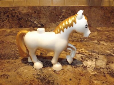 LEGO Duplo Cinderella's Castle Set 6153 - White Horse Gold Mane Part ONLY