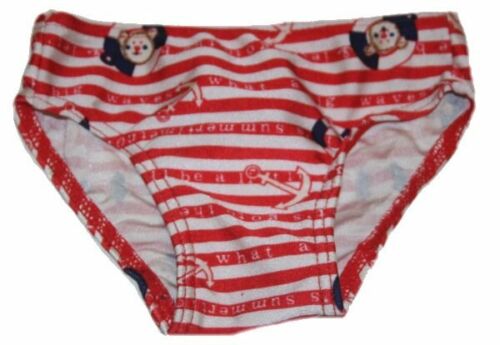 SWIM PANTS RED WHITE STRIPED ANCHOR SWIMMING TIRES FEETJE FRIENDS 68 NEW - Picture 1 of 2