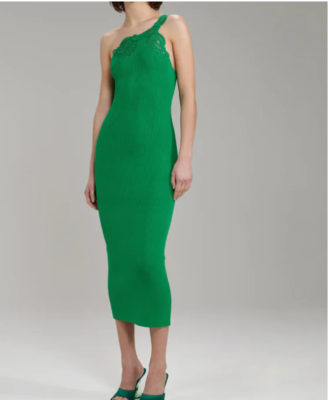NEW SELF-PORTRAIT Viscose Blend Shoulder Ribbed Knit Dress Size M #D7281 |  eBay