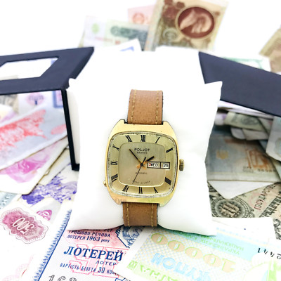 Seltene Herren Vintage Sowjetische Automatik Uhr POLJOT 2427 USSR Service  