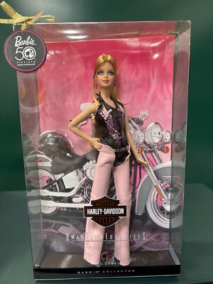 NRFB Barbie Doll Harley Davidson #N6590 Pink Chaps Helmet Back