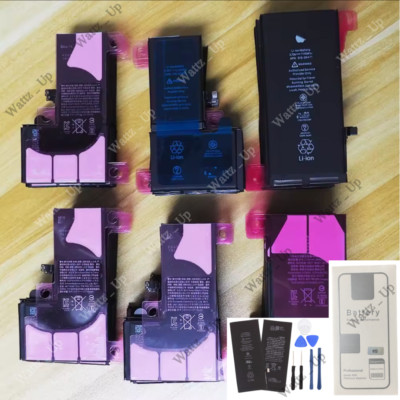 100% Battery Replacement For iPhone 11 12 13 14 Pro Max XS 8 6 Lot Adhesive Tool