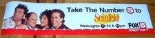 Seinfeld Vintage 4FT SUBWAY BANNER POSTER Jerry George Elaine Kramer