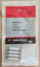 RadioShack 10 Amp 250V Fast-Acting Ceramic Fuses 270-1039 2701039 *FREE SHIP*